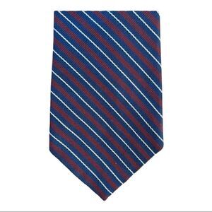 Vintage Red, White and Blue Striped Silk Tie